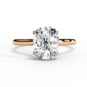 cushion cut lab grown diamond solitaire engagement ring